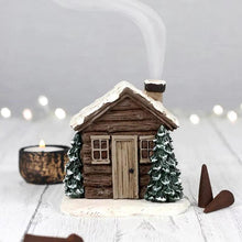 Winter Log Cabin Incense Burner - Trendy Curations