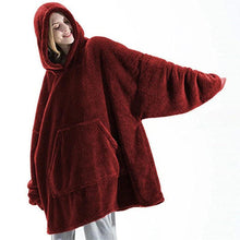 Oversized Hoodie Blanket – Ultra-Soft, Double-Sided Fleece Wearable Blanket with Large Pocket - Trendy Curations