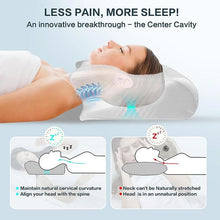 Ergonomic 2-in-1 Memory Foam Cervical Pillow for Neck Pain Relief – Contoured Orthopedic Support - Trendy Curations