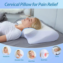 Ergonomic 2-in-1 Memory Foam Cervical Pillow for Neck Pain Relief – Contoured Orthopedic Support - Trendy Curations