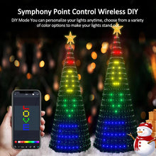 WS2812B Multicolor LED Star String Lights - Bluetooth Christmas Tree Topper & Holiday Decor (DC5V) - Trendy Curations