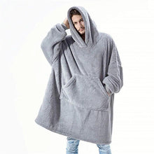 Oversized Hoodie Blanket – Ultra-Soft, Double-Sided Fleece Wearable Blanket with Large Pocket - Trendy Curations