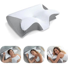 Ergonomic 2-in-1 Memory Foam Cervical Pillow for Neck Pain Relief – Contoured Orthopedic Support - Trendy Curations