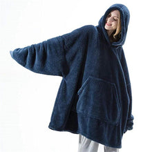 Oversized Hoodie Blanket – Ultra-Soft, Double-Sided Fleece Wearable Blanket with Large Pocket - Trendy Curations