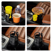 Dual Function Car Cup Holder Expander - 360-Degree Adjustable Base for Stable Drink and Bottle Organization - Trendy Curations