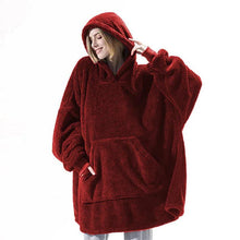 Oversized Hoodie Blanket – Ultra-Soft, Double-Sided Fleece Wearable Blanket with Large Pocket - Trendy Curations