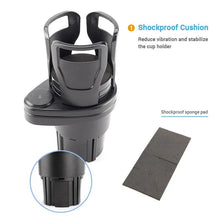 Dual Function Car Cup Holder Expander - 360-Degree Adjustable Base for Stable Drink and Bottle Organization - Trendy Curations